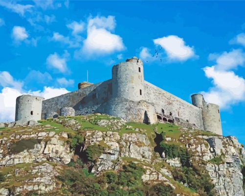 Harlech Castle Wales Paint By Numbers