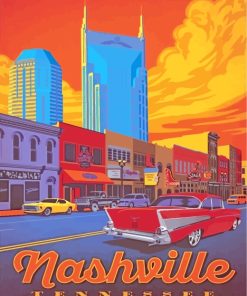 Nashville Tennessee Poster Paint By Numbers art