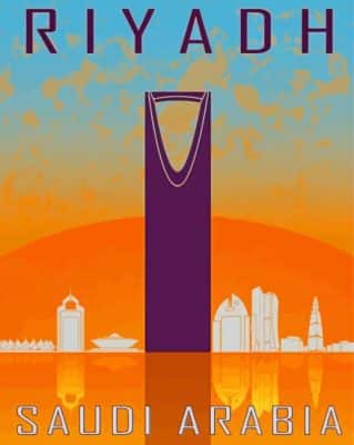 Riyadh Saudi Arabia Poster Paint By Numbers
