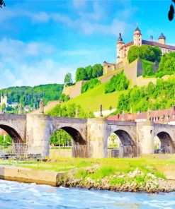 Old Main Bridge Wurzburg Paint By Numbers art
