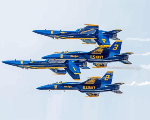 The Blue Angels Team Paint By Numbers