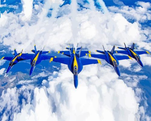 American Navy Blue Angels Paint By Numbers