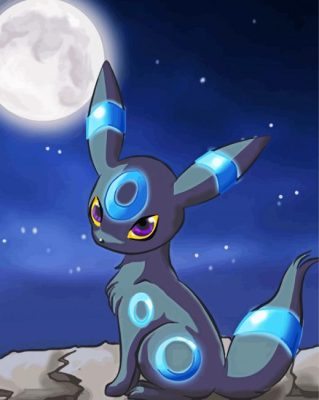 Umbreon Pokemon At Night Paint By Numbers 