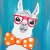 Alpaca With Glasses Paint By Number