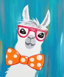 Alpaca With Glasses Paint By Number