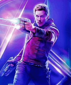 Avengers Endgame Star Lord Paint By Numbers art
