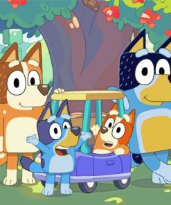 Bluey Cartoon Characters Paint By Number