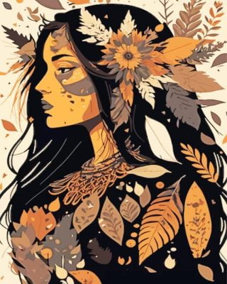 Boho Indian Lady Paint By Number