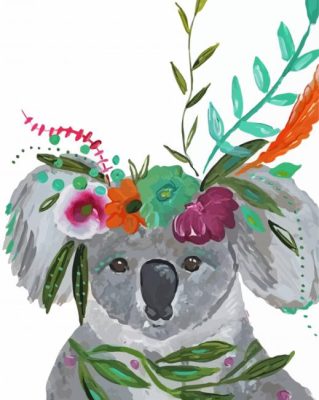 Boho Koala Animal Paint By Numbers art