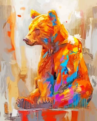 Aesthetic Colorful Bear Art Paint By Number 