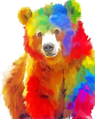 Colorful Bear Paint By Number