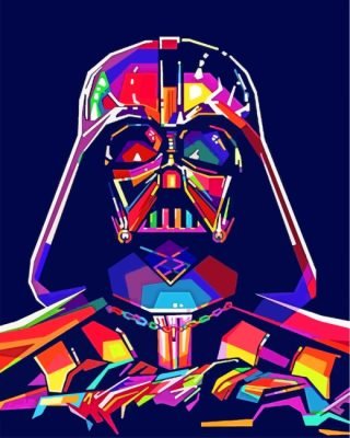 Colorful Darth Vader Paint By Number