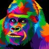 Colorful Gorilla Paint By Number