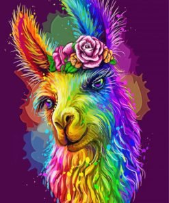 Colorful Alpaca Paint By Number art