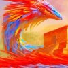 Red Colorful Dragon Paint By Numbers