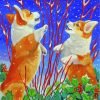 Corgi Dogs In Snow Paint By Number