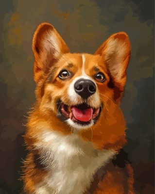 Brown Corgi Paint By Number
