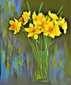 Daffodil Flowers Vase Paint By Number