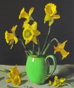 Daffodil In Pitcher Paint By Number