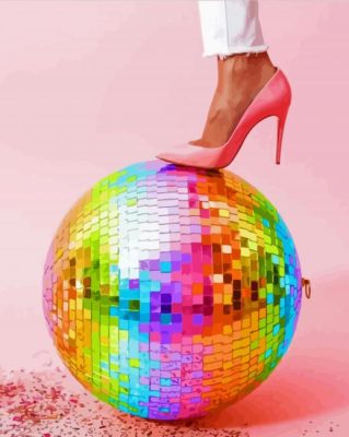 Girly Disco Ball Paint By Number
