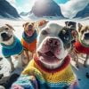 Dogs Friends Taking Selfie Paint By Numbers