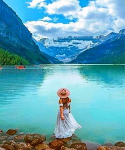 Girl In Banff National Park Paint By Number