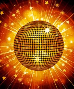 Gold Disco Ball Paint By Number