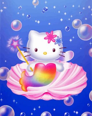 Hello Kitty Mermaid Paint By Number