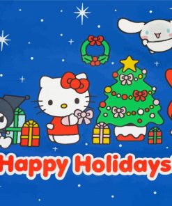 Hello Kitty Christmas Holiday Paint By Number
