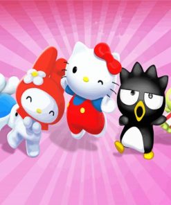 Hello Kitty Dancing Characters Paint By Number