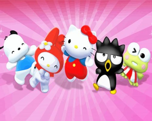 Hello Kitty Dancing Characters Paint By Number