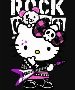 Rock Star Hello Kitty Paint By Numbers