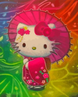 Asian Hello Kitty Paint By Number