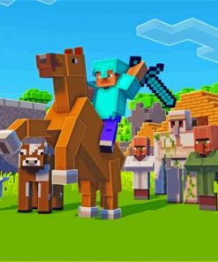 Horse Minecraft Game Paint By Number