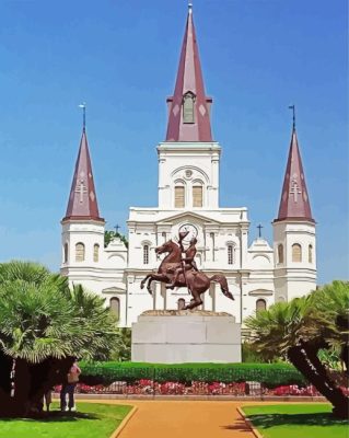 Jackson Square Louisiana Paint By Number