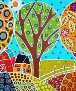 Landscape Folk Art Paint By Number