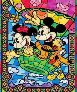 Micky And Minnie Stained Glass Paint By Number