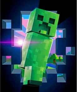 Minecraft Creeper Character Paint By Numbers
