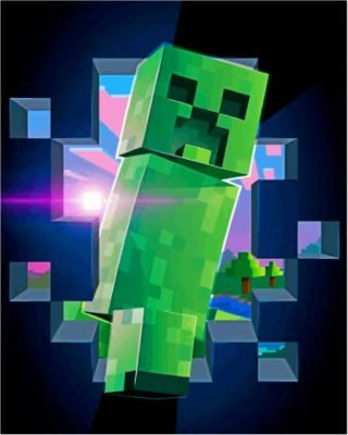 Minecraft Creeper Character Paint By Numbers 
