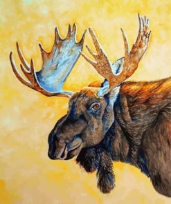 Moose Head Portrait Art Paint By Number