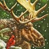 Moose In Winter Paint By Number