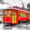 New Orleans Red Tram Paint By Number