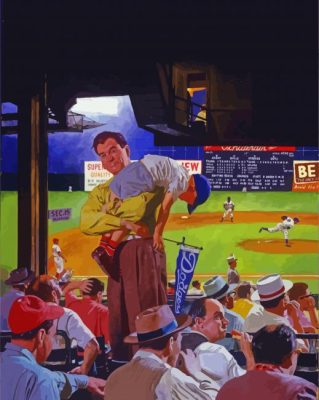 Norman Rockwell Baseball Paint By Number