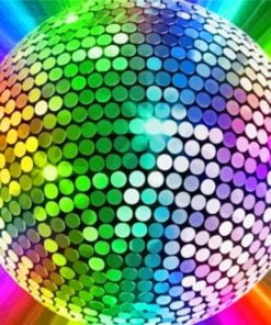 Rainbow Disco Ball Paint By Number