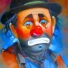 Sad Hobo Clown Crying Paint By Number