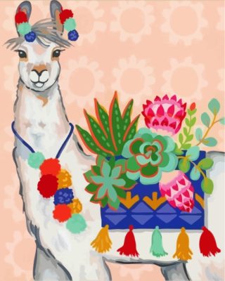 Stylish Alpaca Paint By Number