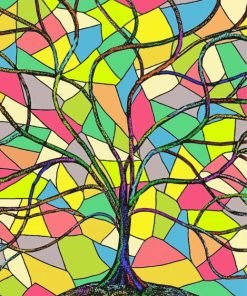 Colorful Tree Paint By Number