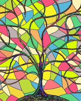 Colorful Tree Paint By Number