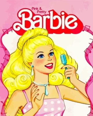 Vintage Barbie Poster Paint By Number