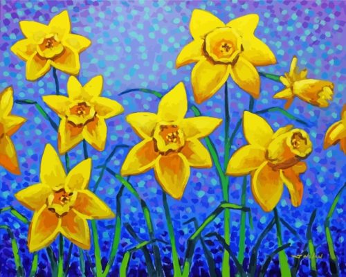Yellow Daffodils Flowers Paint By Number